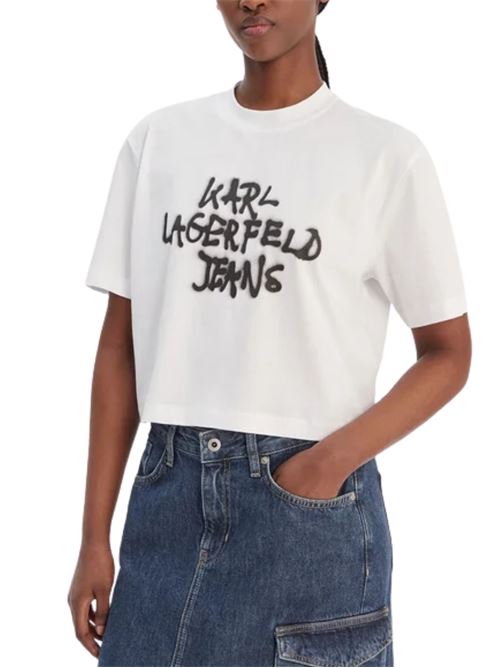 T-shirt corta con stampa graffiti Karl Lagerfeld jeans | B1W17054100